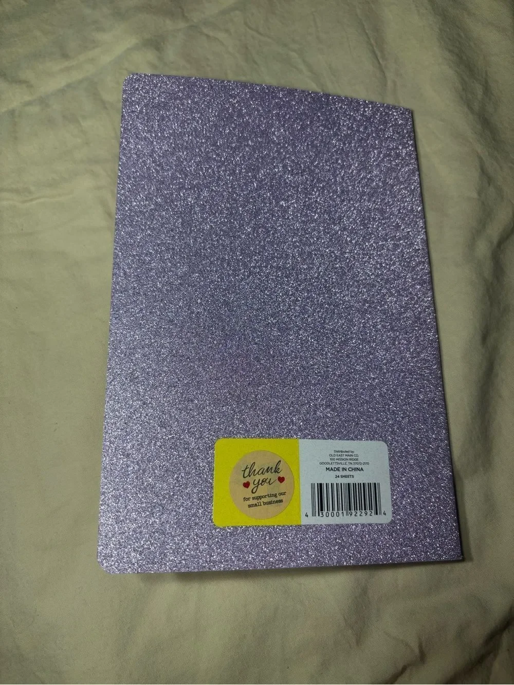 New Be Kind Glitter Journal Notebook - Purple